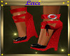 ~L~Red/Black Wedge Shoes