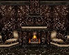 Gold Brown fireplace
