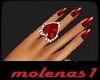 *M* Red Heart Ring
