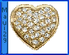 M Gold Puffed Heart/Di S
