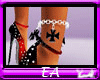 {EA}Black Cross Anklet