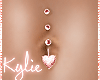 Pink 3D Belly Ring