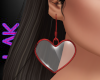 Heart earrings red
