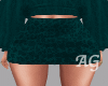Teal Suede Mini Skirt