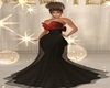 Elegant Blk&Red Gown