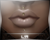 L!A golden lip piercings