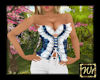 Blue n white corset top