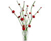 Vase  and Flower red