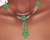 diamond necklace green