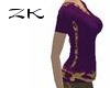 ZK-Embossed Purple Top