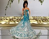 Petrols Blue India Gown