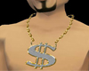 Male necklace dollarsign