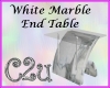 C2u Wht Marble End Table