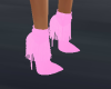 pink fringe boot