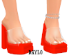 Clear Plat Shoe Red
