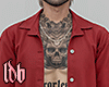 M | Red Open Shirt