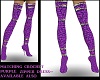 Crochet Purple Zip Boots
