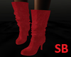 SB* Sexy Red Suede Boots