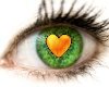 Green Eyes w Gold Heart