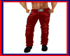 S Leather Red Pants