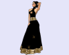 Black and gold dress for
