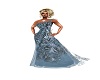  Dusty Blue Ball Gown