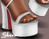$ Platform Sandals White