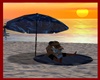 Beach parasol w/kiss
