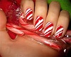 *C* Candy Cane Nails