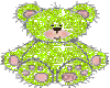 Green Glitter Bear