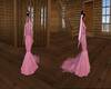 wine & pink wedding gown