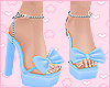 Rosette Heels Blue