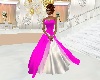 Pink and white ball gown