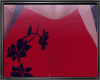 Red Leggings Black Rose
