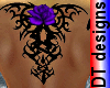 purple rose tribal tatto