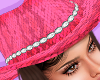 P* pink cowgirl hat
