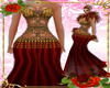 XXL RED GOLD WINTER GOWN