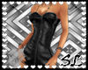 [SL] black leather dress