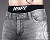 Stripe Jeans Grey