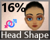 Head Scale Shape 16% FA