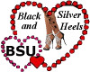 BSU Black n Silver Heels