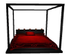 Black and Red Bed