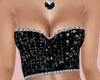 E* Black Sequins Top