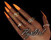 FG~ Orange Ring Nails