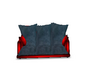 Grey/Red Cuddle Couch