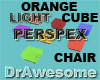 Orange Perspex Cube Seat