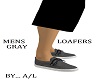 A/L MENS GRAY LOAFERS