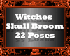 Witches Skull Broom