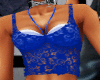 blue lacy top