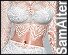 WHITE LACE MESH SET 2